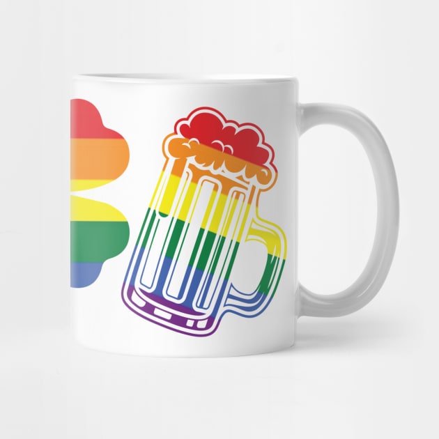 St. Patrick's Day LGBTQ Beer Mugs Design by SiGo